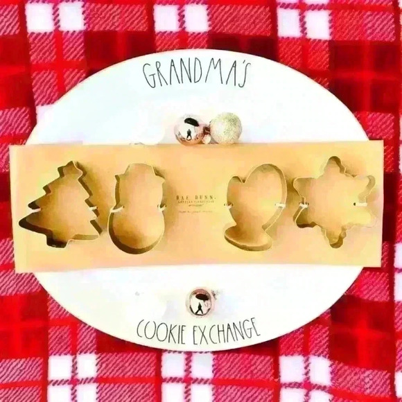 NEW Rae Dunn GRANDMA'S COOKIE EXCHANGE ceramic cookie/baking plate platter/tray - Picture 4 of 10